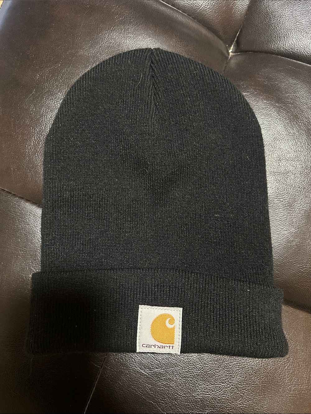 Carhartt Big Kids Black Knit Cuffed Beanie